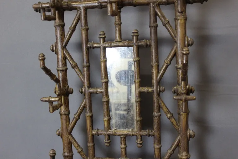 Porte Manteau En Fonte à l'Imitation Du Bambou Vers 1900