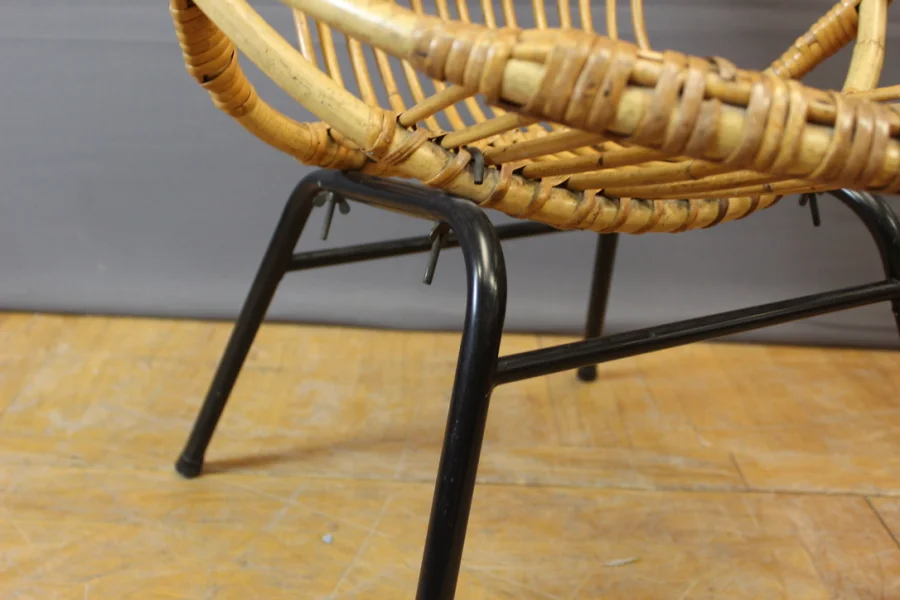 RATTAN TABLE AND CHAIRS