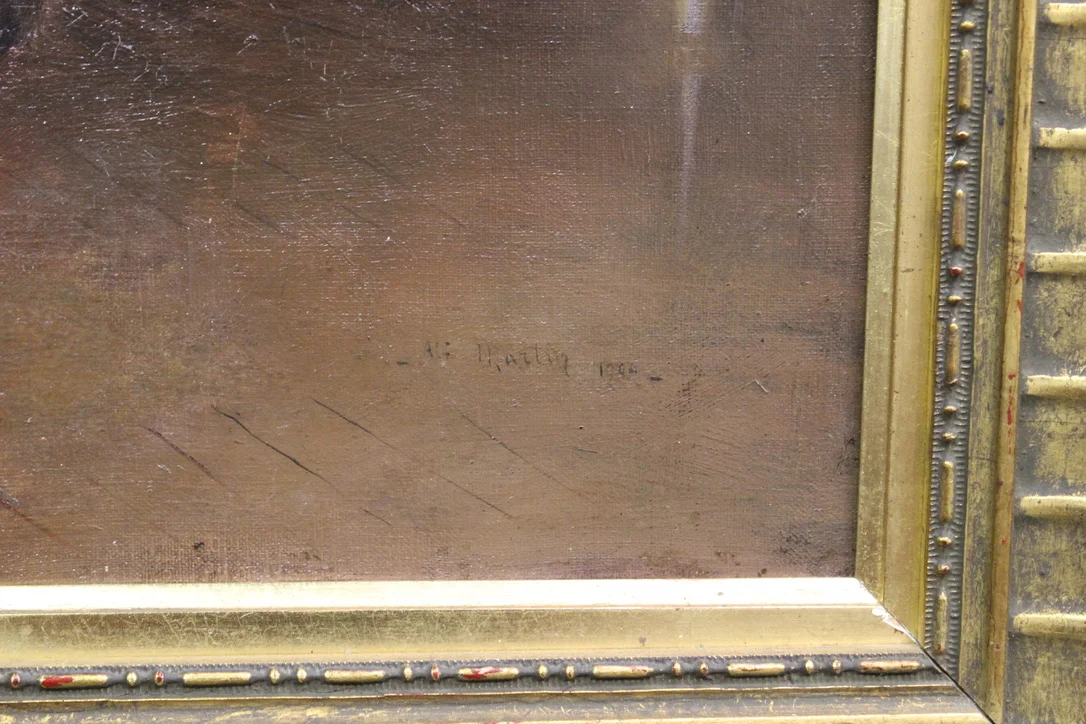 OLIO SU TELA firmato A. MARTIN 1904