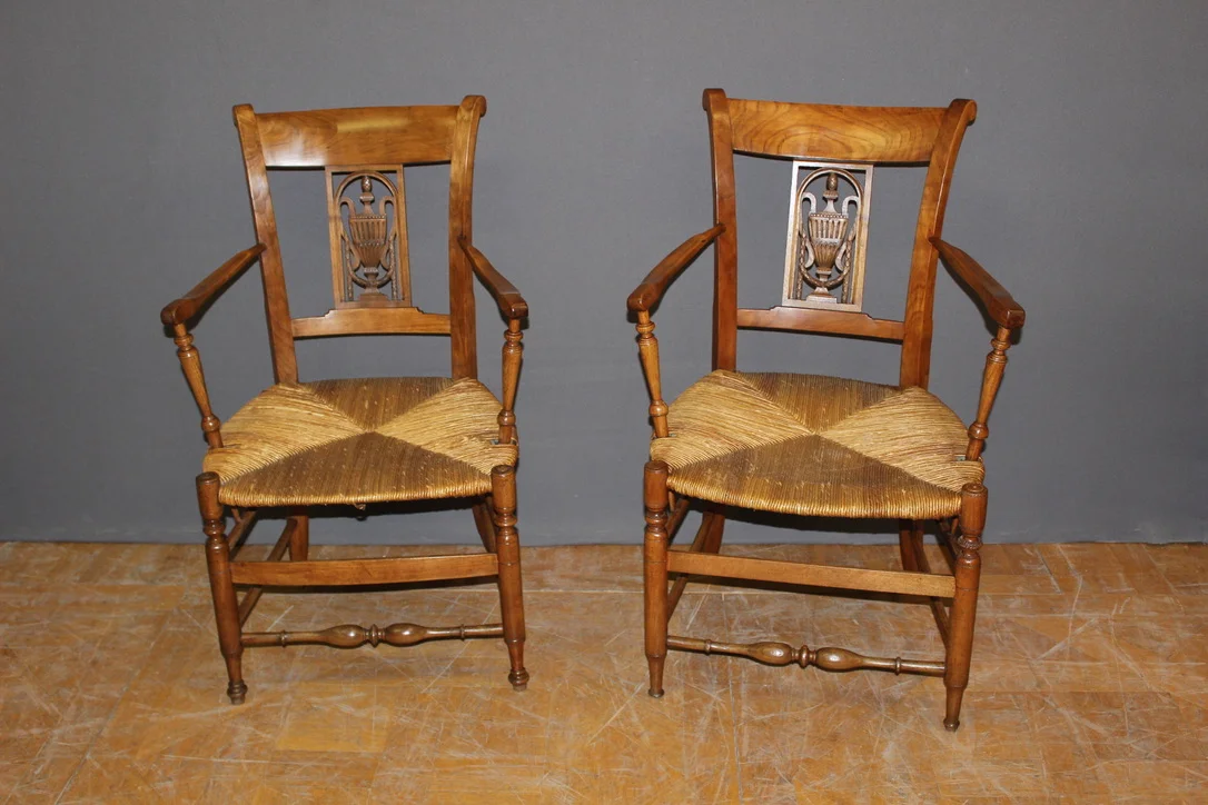 PAIR OF DIRECOIRE PERIOD ARMCHAIRS