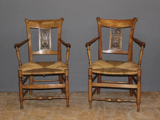 PAIR OF DIRECOIRE PERIOD ARMCHAIRS