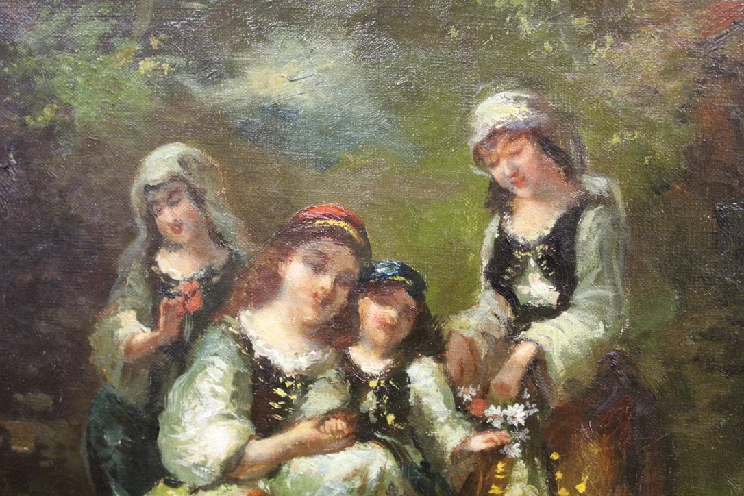 OIL ON CANVAS signed BORGELLA