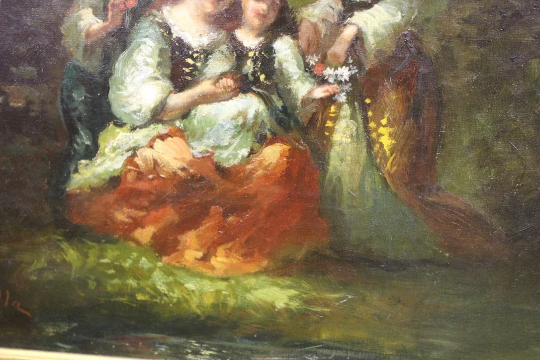 OIL ON CANVAS signed BORGELLA