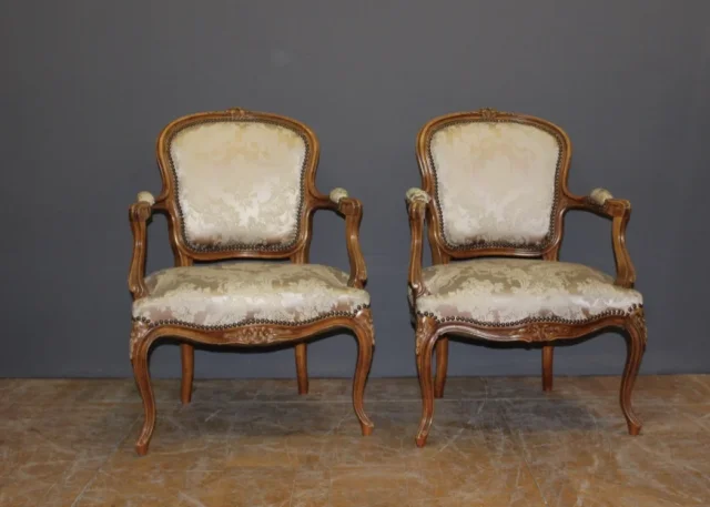 Paar fauteuils in Louis XV-stijl