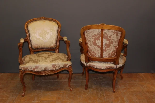 Paar fauteuils in Louis XV-stijl