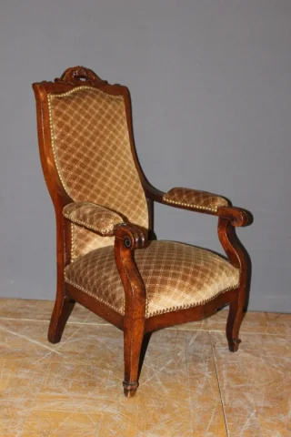 Fauteuil d'enfant d'époque Napoléon III en acajou XIX