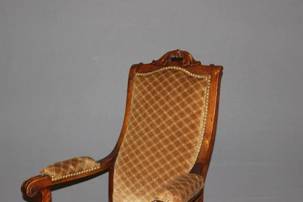 Fauteuil d'enfant d'époque Napoléon III en acajou XIX