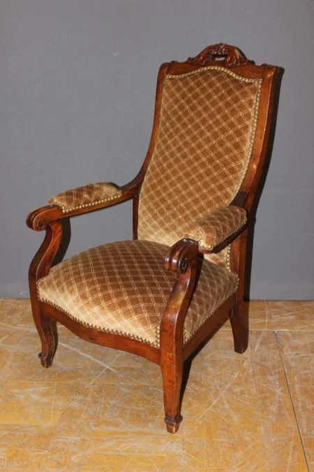Fauteuil d'enfant d'époque Napoléon III en acajou XIX