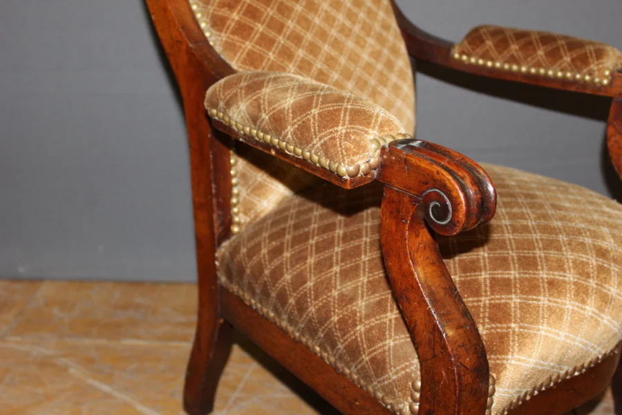 Fauteuil d'enfant d'époque Napoléon III en acajou XIX