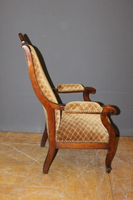 Fauteuil d'enfant d'époque Napoléon III en acajou XIX
