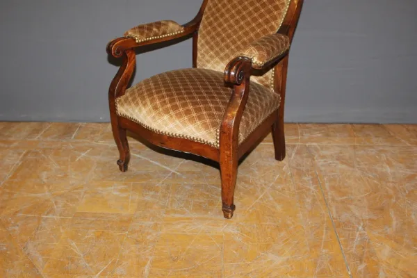 Fauteuil d'enfant d'époque Napoléon III en acajou XIX
