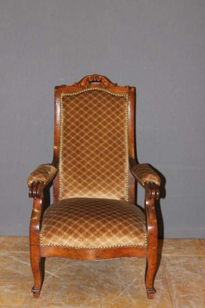 Fauteuil d'enfant d'époque Napoléon III en acajou XIX