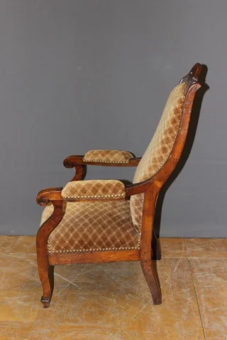 Fauteuil d'enfant d'époque Napoléon III en acajou XIX