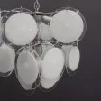 Lustre Disque En Verre De Murano Vers 1970