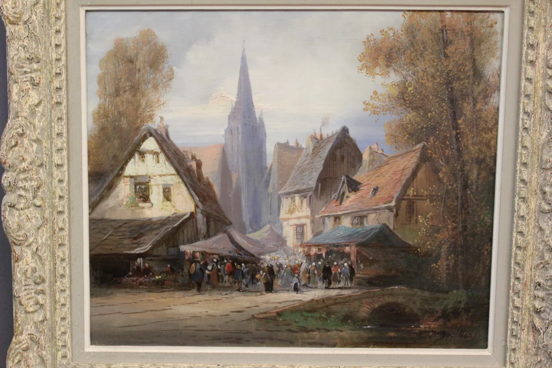 OIL ON CANVAS サイン入り P. DEVILLERS