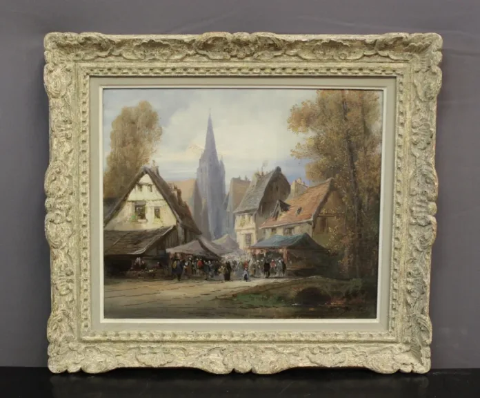 Öl auf Leinwand, signiert P. DEVILLERS