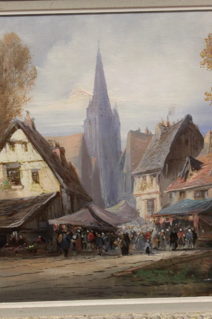 OIL ON CANVAS サイン入り P. DEVILLERS
