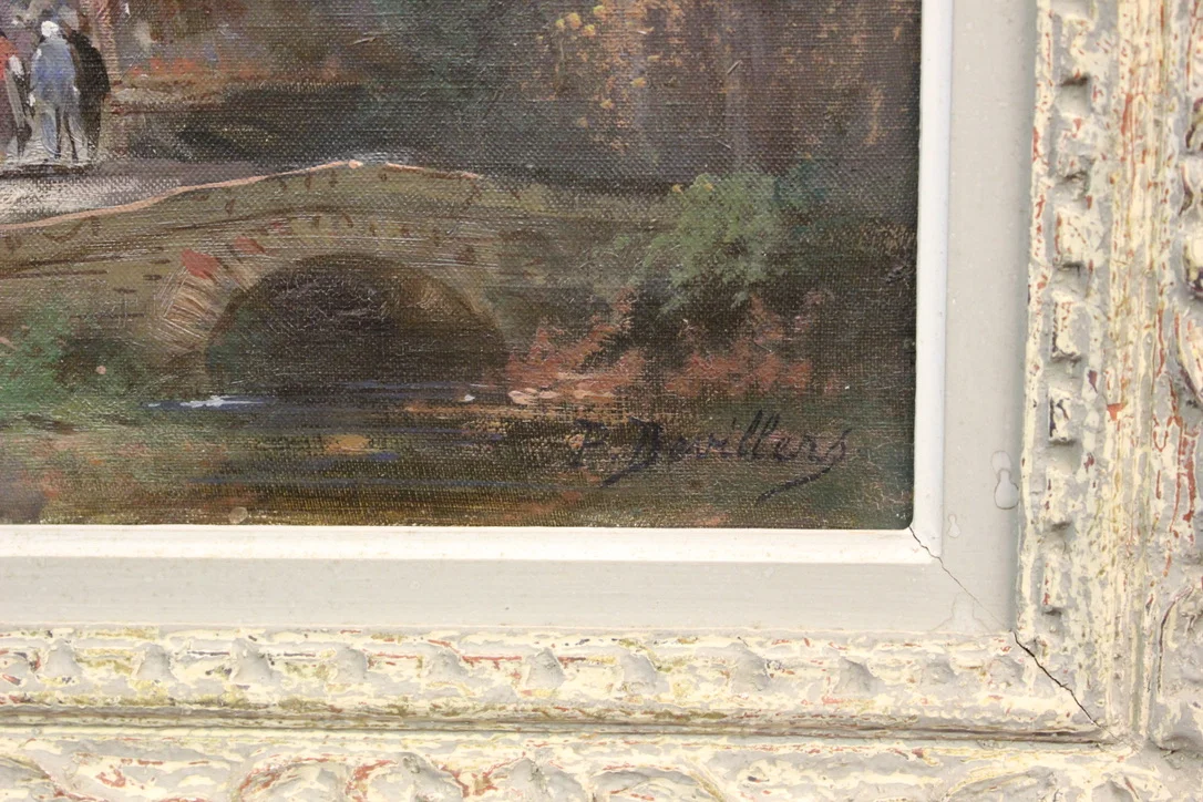 OIL ON CANVAS サイン入り P. DEVILLERS