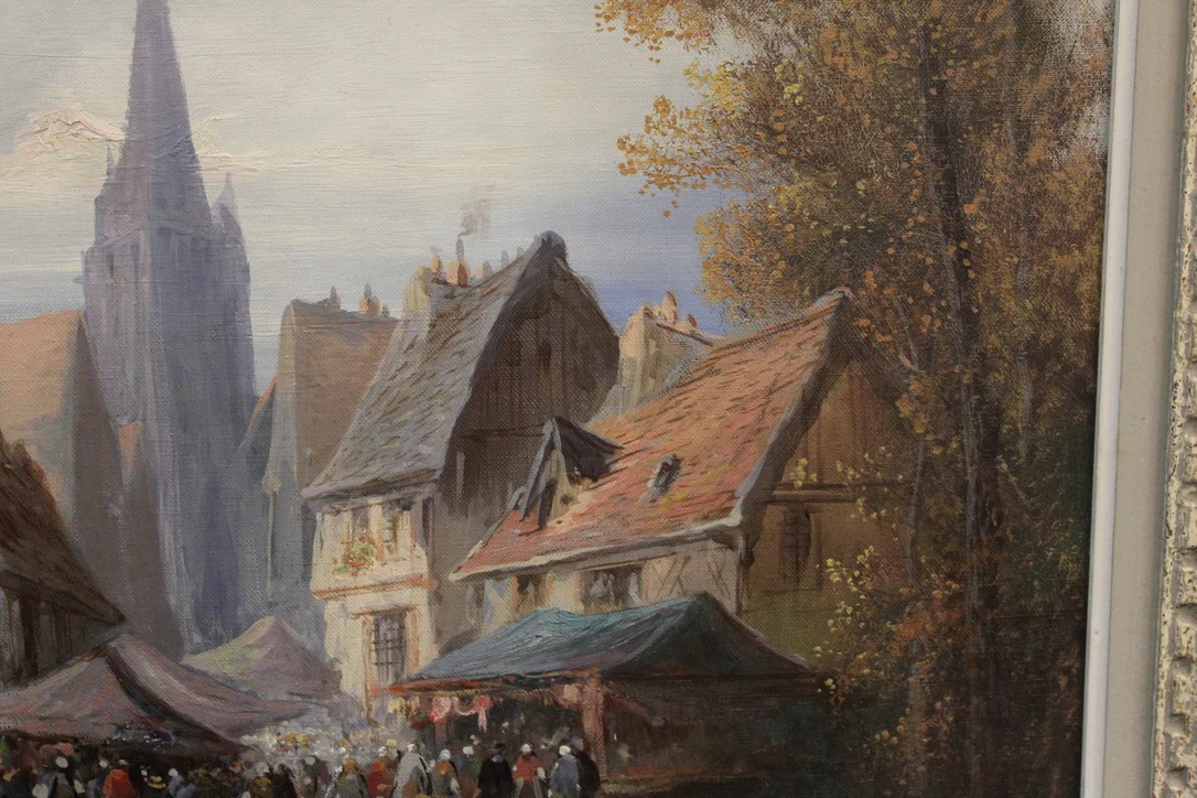 OIL ON CANVAS サイン入り P. DEVILLERS