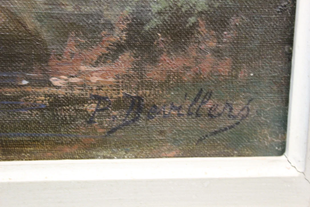 OIL ON CANVAS サイン入り P. DEVILLERS