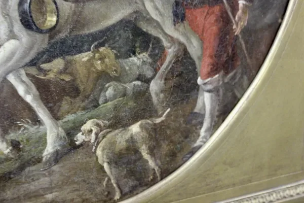 Huile Sur Toile Représentant Une Scène De La Campagne Fin XVIII