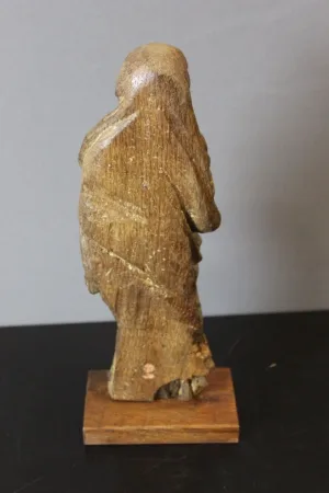 Sculpture De Sainte Catherine d'Alexandrie En Chêne XVIII