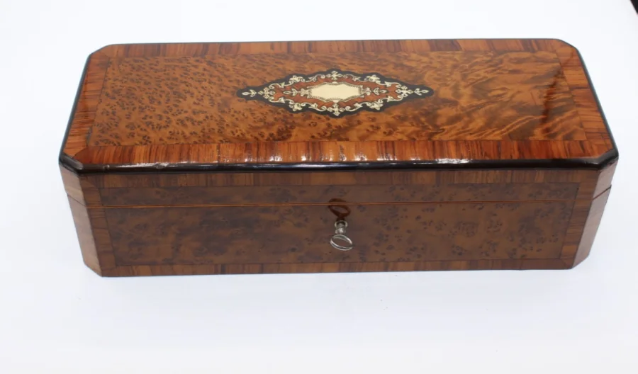 Coffret d'époque Napoléon III En Marqueterie Fin XIX