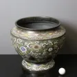 Cache-pot En Bronze Cloisonné Japon XIX