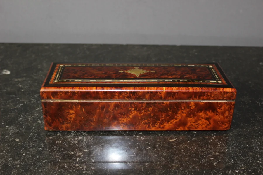 Coffret à Bijoux d'époque Napoléon III En Marqueterie Fin XIX