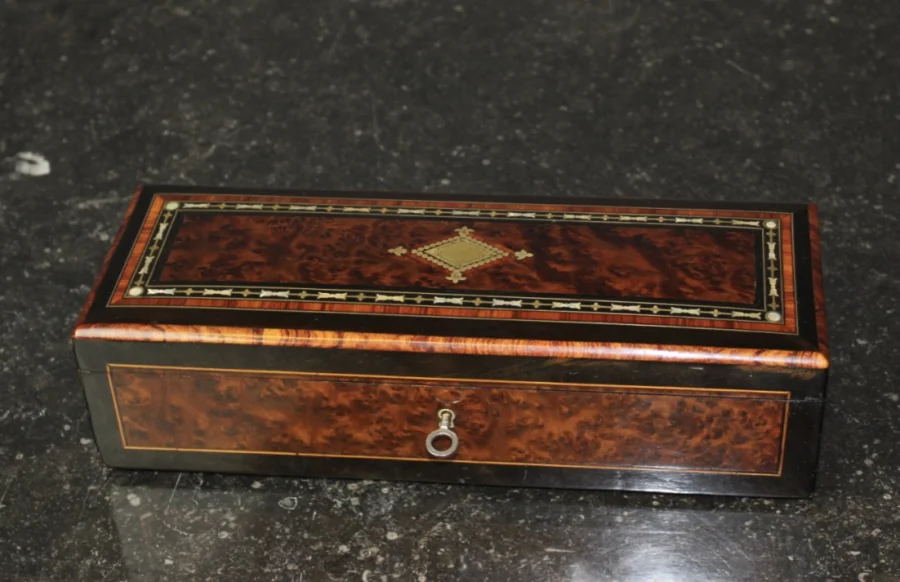 Coffret à Bijoux d'époque Napoléon III En Marqueterie Fin XIX