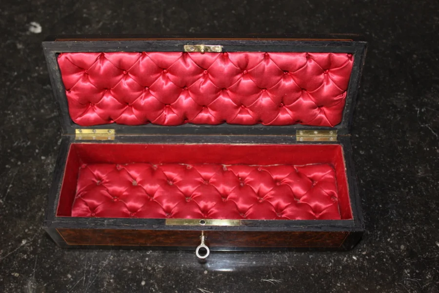 Coffret à Bijoux d'époque Napoléon III En Marqueterie Fin XIX