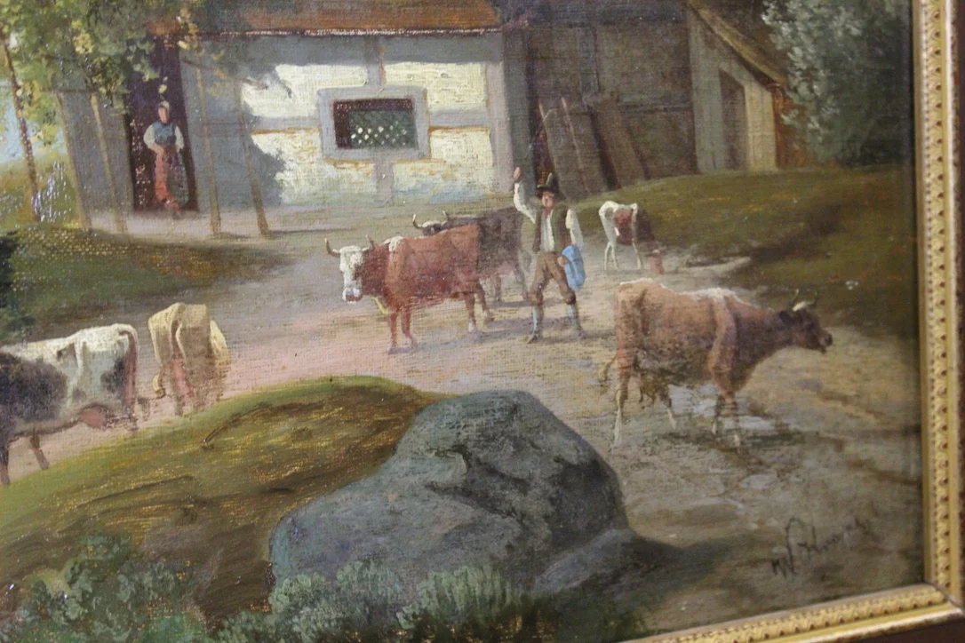 OIL ON CANVAS OF A  MOUNTAIN LANDSCAPE