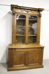 Bibliothèque en noyer fin XIX