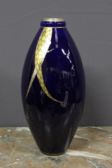Grand Vase En Porcelaine d'époque  Art Déco Par Pinon Heuzé