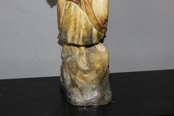 Sculpture En Terre Cuite Polychrome Par Sydan éditée Par Goldscheider