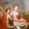 Trumeau De Style Louis XVI Scène De Musiciens Vers 1880
