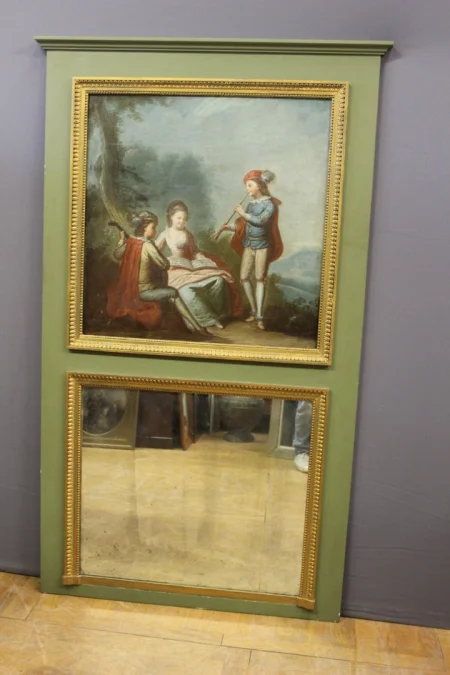 Trumeau De Style Louis XVI Scène De Musiciens Vers 1880