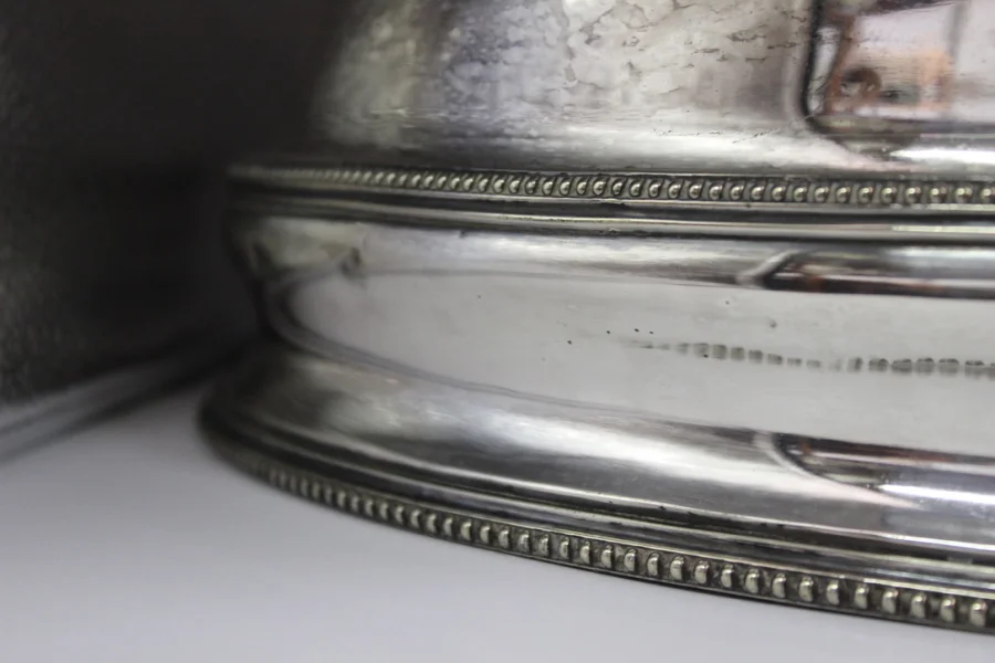 Grande Cloche De Service En Métal Argenté Fin XIX