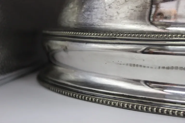 Grande Cloche De Service En Métal Argenté Fin XIX