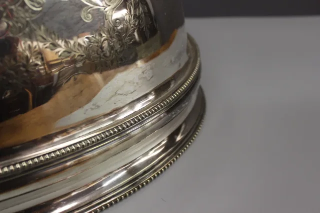 Grande Cloche De Service En Métal Argenté Fin XIX