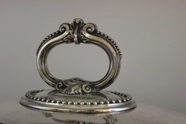 Grande Cloche De Service En Métal Argenté Fin XIX