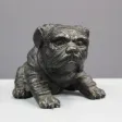 Chien En Bronze à Patine Sombre XX Siècle