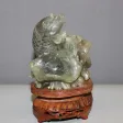 Carpe Koï En Pierre Verte Sculptée Origine Chine XX