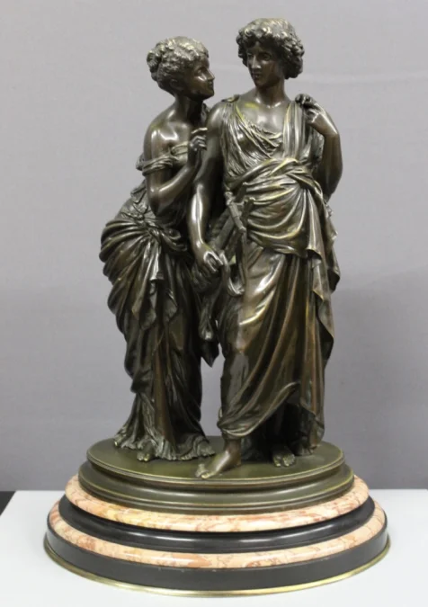 Bronze Orphée Et Eurydice d'Après Hippolyte Moreau Fin XIX