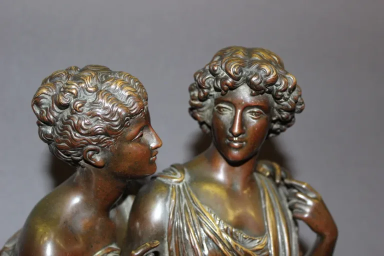 Bronze Orphée Et Eurydice d'Après Hippolyte Moreau Fin XIX