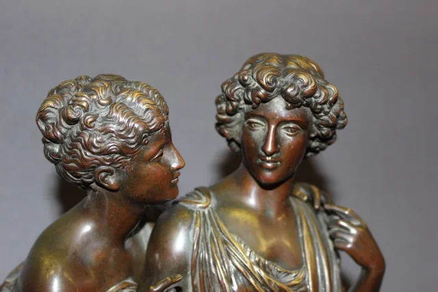 Bronze Orphée Et Eurydice d'Après Hippolyte Moreau Fin XIX