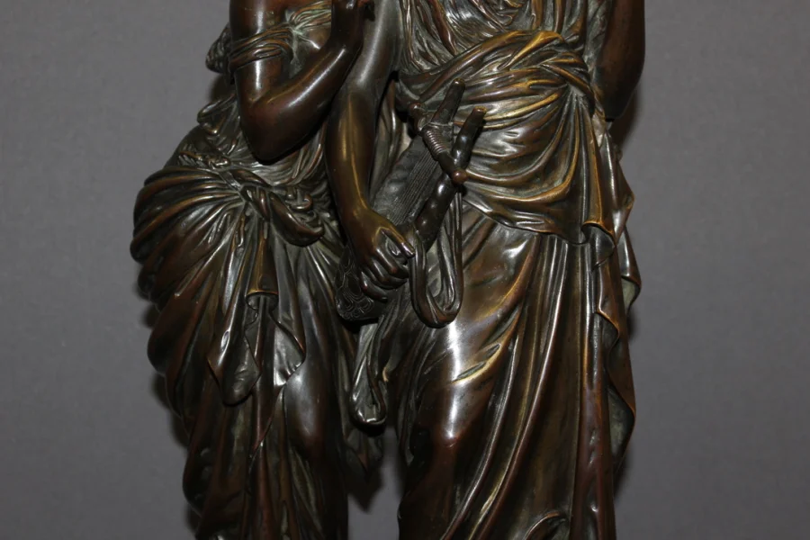 Bronze Orphée Et Eurydice d'Après Hippolyte Moreau Fin XIX