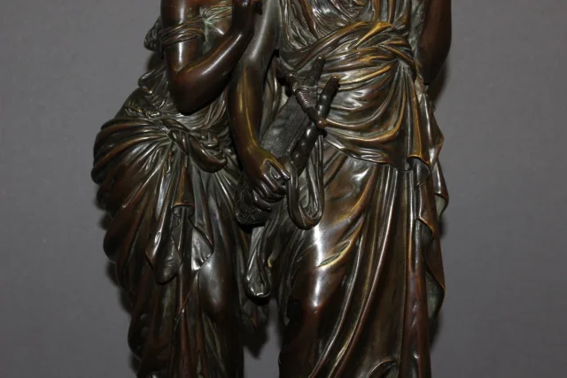 Bronze Orphée Et Eurydice d'Après Hippolyte Moreau Fin XIX