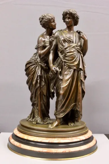 Bronze Orphée Et Eurydice d'Après Hippolyte Moreau Fin XIX