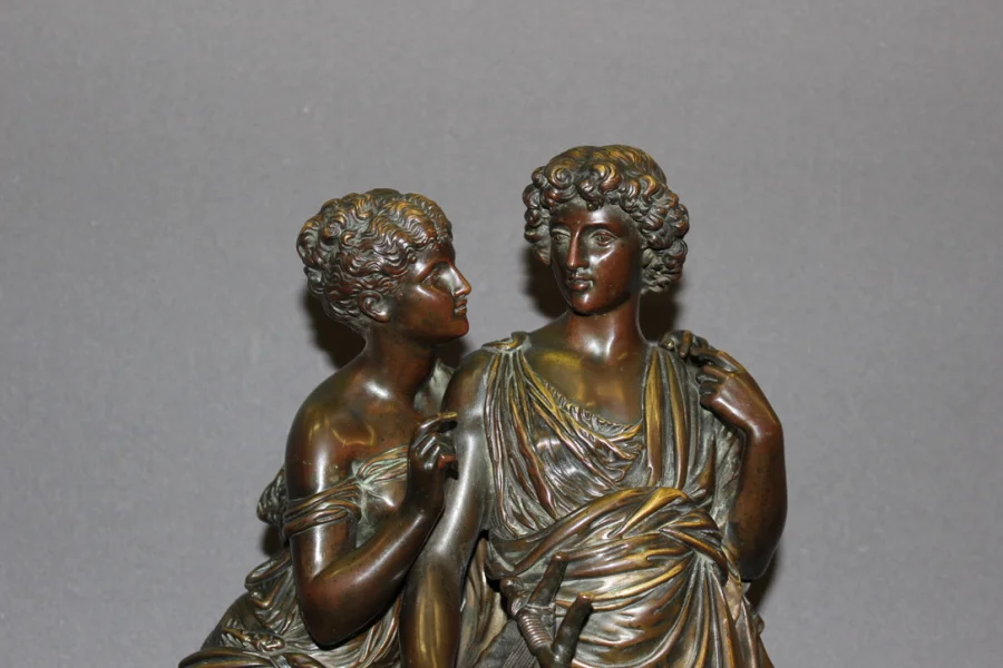 Bronze Orphée Et Eurydice d'Après Hippolyte Moreau Fin XIX